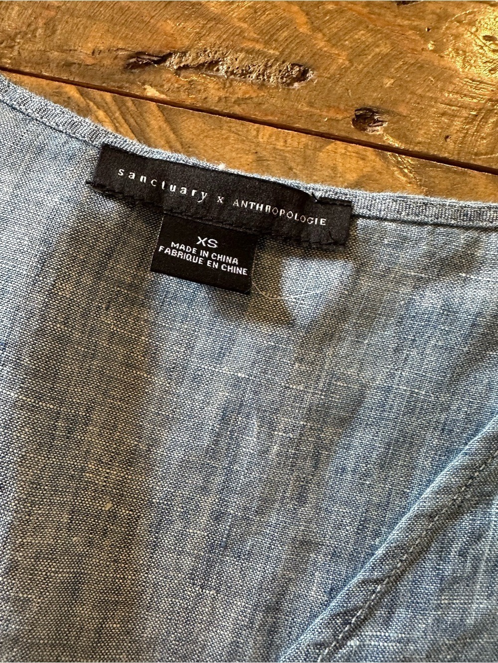 Sanctuary x Anthropologie Montana Blue Linen Front Wrap Tie Waist Romper Sz XS - Picture 6 of 10